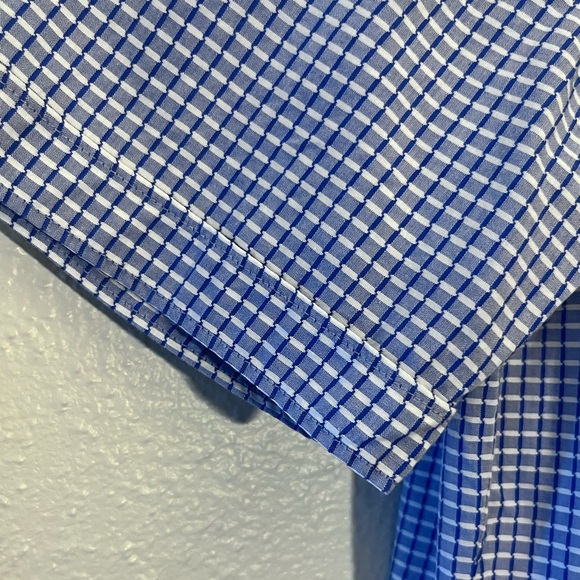 HUGO BOSS Regular Blue Check Shirt Casual Formal Men Size L Preppy - Picture 2 of 5